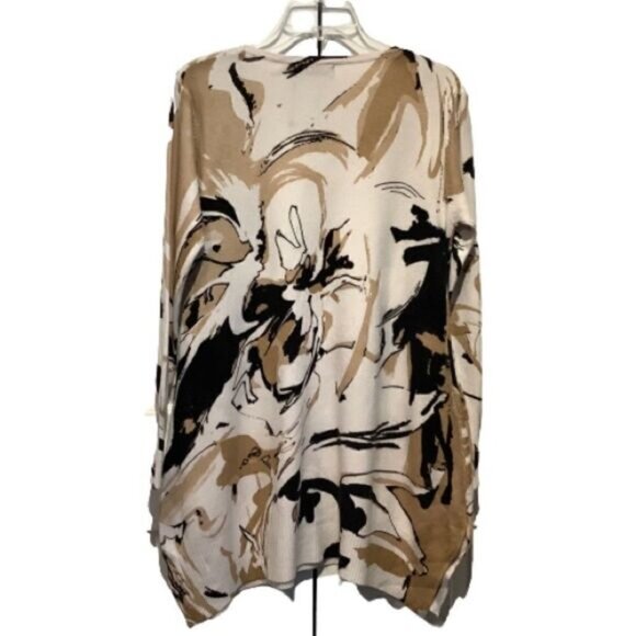 ORANGE FASHION VILLAGE OVERSIZED V NECK LONG SLEEVE SWEATER SIZE S M - Picture 3 of 7